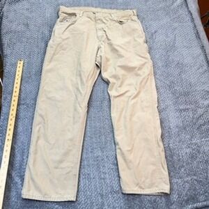 Bulwark FR Khaki Flame Resistant Work Pants Mens 38x30 PLJ6KH2 Tan Canvas